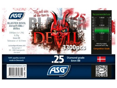 Bolas 0,25 PVC Devil Blaster ASG