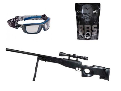 Pack iniciación fusil M4 + gafas + máscara + bolas